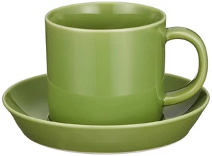 Hasami Ware Common Coffee Cup And Saucer, Green, 18286_ - Picture 1 of 4