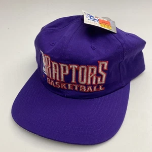 Vintage 1990er Y2K Champion Toronto Raptors NBA Sport lila Snapback Mütze neu mit Etikett (a - Bild 1 von 5