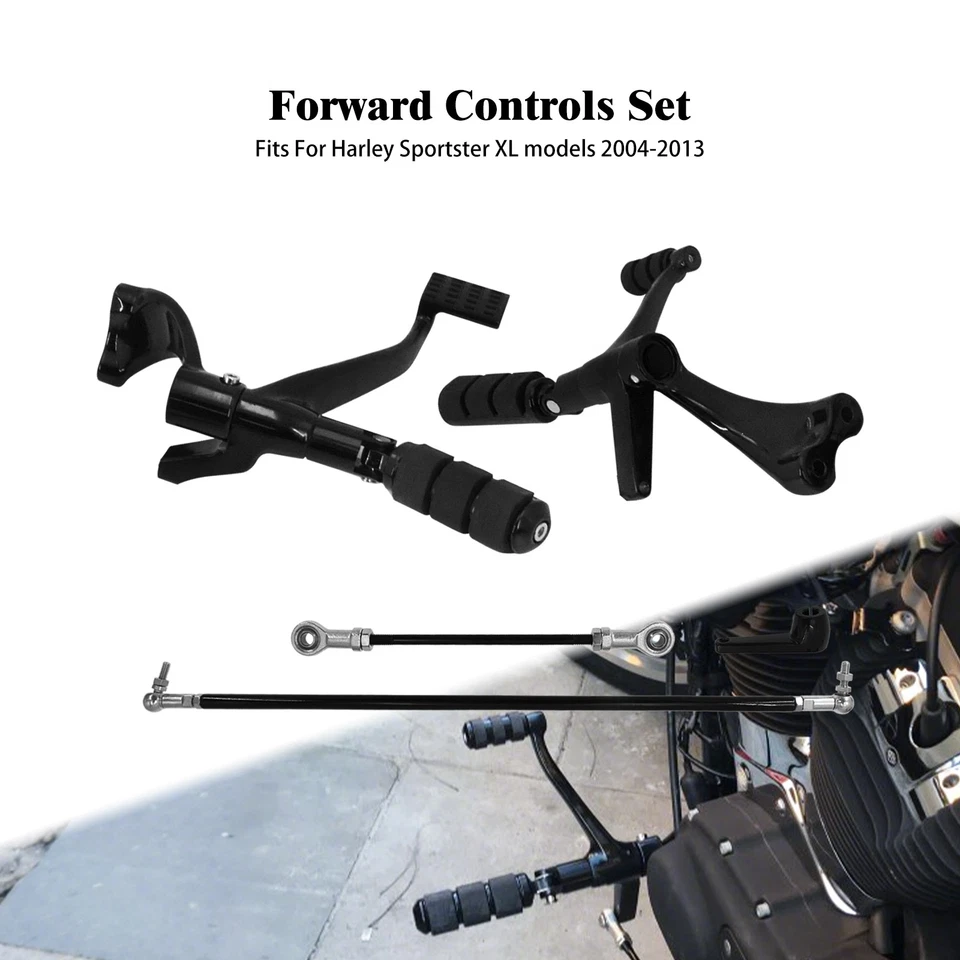 Forward Controls Foot Pegs Levers Linkages For Harley Sportster XL883 1200 04-13 - Image 1 of 4