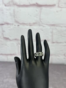 Gucci Marmont Wide 925 Silver Ring Rope Detailing - Picture 1 of 11