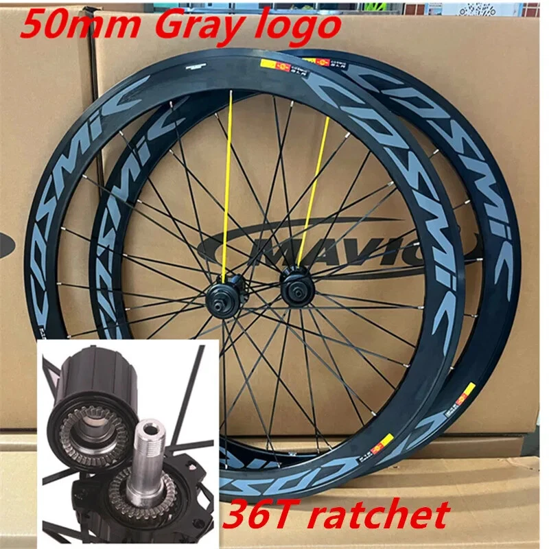 700C Road Bicycle Wheelset Clincher Rims V / Disc Brake Depth 30/40/50mm - Image 1 of 4
