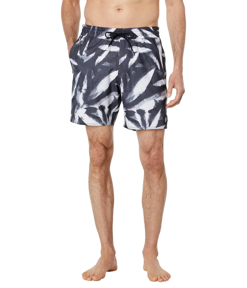 Volcom 291202 Men's Echo Leaf Stoney 17" Elastic Waist Surf Swim Trunk, Small - Image 1 of 2