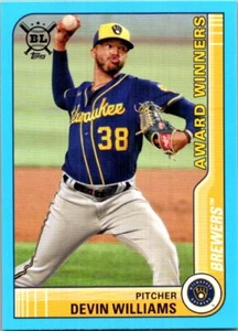 Topps Big League #271 2021 Devin Williams eléctrico azul - Imagen 1 de 2