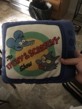 The Simpsons "The Itchy and Scratchy Show" Plush Pillow from Universal Studios