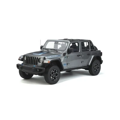 Jeep Wrangler Rubicon 4xe 2021 modelo de coche de resina plateada 1/18 de GT Spirit GT419 Foto 1 de 4
