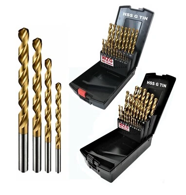 Metall Bohrer Spiralbohrer Satz Stahlbohrer HSS GN TiN Bohrer Set WZG 1-10 St.