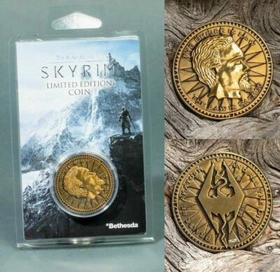 Moneda Septim Oro Skyrim The Elder Scrolls Online + Estuche Figura Numerada Oficial Foto 1 de 3