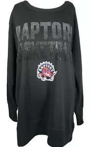 Toronto Raptors Sweater Women’s Large Black Pullover Sweatshirt 4Her Carl Banks - Picture 1 of 7