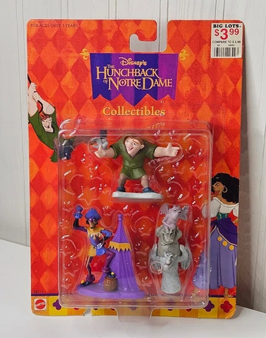 Disney Hunchback Of Notre Dame Collectible Set of 3 Figures Vintage Mattel 66214 Cover