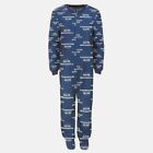 Juniors' Seattle Seahawks One-Piece Fleece Pajamas Blue Size:L (11-13) MSRP $65(