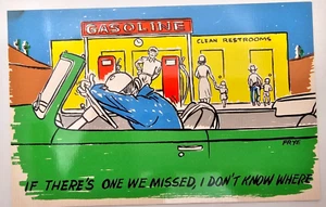 Postal de descanso para gasolinera años 60 autopista baño descanso Frye & Smith H-413 - Imagen 1 de 5