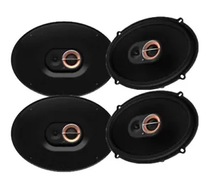4x Infinity 6x9” Three-Way 720W Power Car Audio Multi-Element Speaker Black - Picture 1 of 9