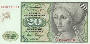 Germany 1980 20 Deutsche Mark Circulated Banknote Pick 32d Bargain Bin - Picture 1 of 2