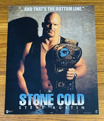 PÓSTER STONE COLD STEVE AUSTIN Y ESA ES LA LÍNEA DE FONDO WWF 16 X 20 1998 WWE Foto 1 de 4