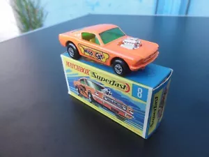 Matchbox Superfast WILD CAT DRAGSTER FORD MUSTANG Orange 8 Bodenpl.Schwarz Nr5 - Bild 1 von 12