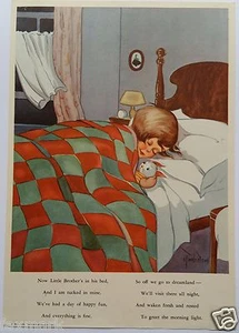 "Tucked into Bed" 1952 Educational Poster - Art by C. Twelvetrees - Picture 1 of 1