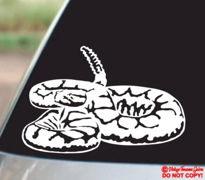 Adesivo de vinil RATTLESNAKE janela de carro para-choque de parede cobra réptil animal JDM - Imagem 1 de 2