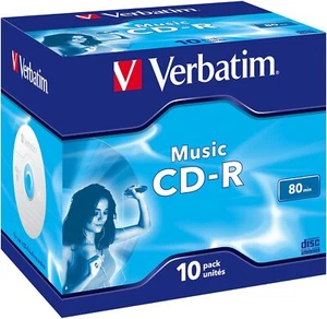 Verbatim Audio CD-R 80 Min – Hochwertige Musikaufnahmen im 10er Jewelcase-Pack - Bild 1 von 1