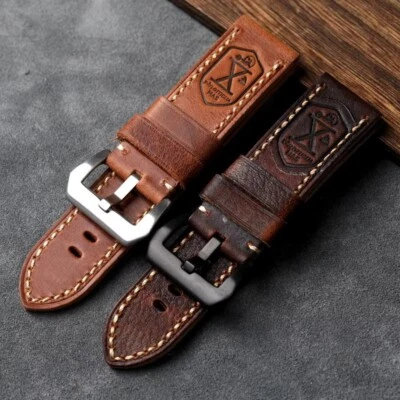 PELLE PELLE Cinturino orologio pelle X 10 Flottiglia Mas marrone chiaro 20mm 22mm 24mm 26mm