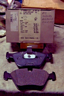 PASTILLAS FRENO DELANTERAS BMW D331 JURID ALEMANIA* 525I 2001-03* 528 1997-00 NLA N/O/S Foto 1 de 2