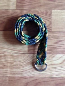 Cinturón de cáñamo boho nepal vegano hecho a mano, hippie unisex cinturón de cáñamo ecológico - Imagen 1 de 10