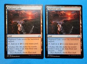 3x Highland Lake Rivals of Ixalan 2018 Mtg Magic Card Dual Land Mana 189 - Picture 1 of 2