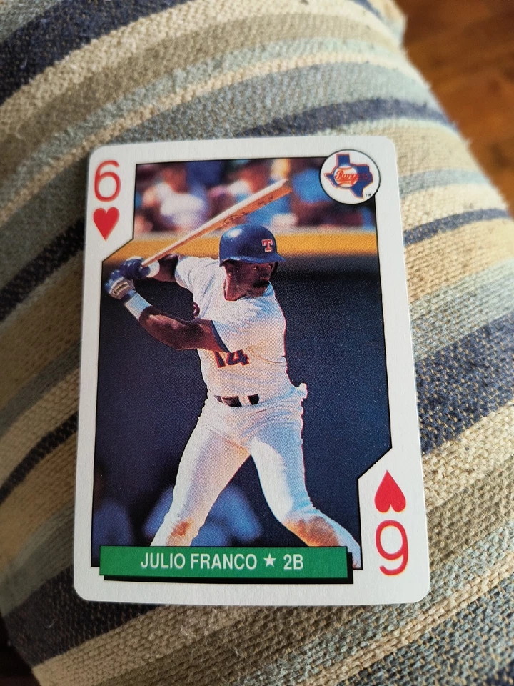 JULIO FRANCO 1991 PLAYING CARD CO. M.L. ALL STARS #6 OF HEARTS FREE SHIP - Image 1 of 2