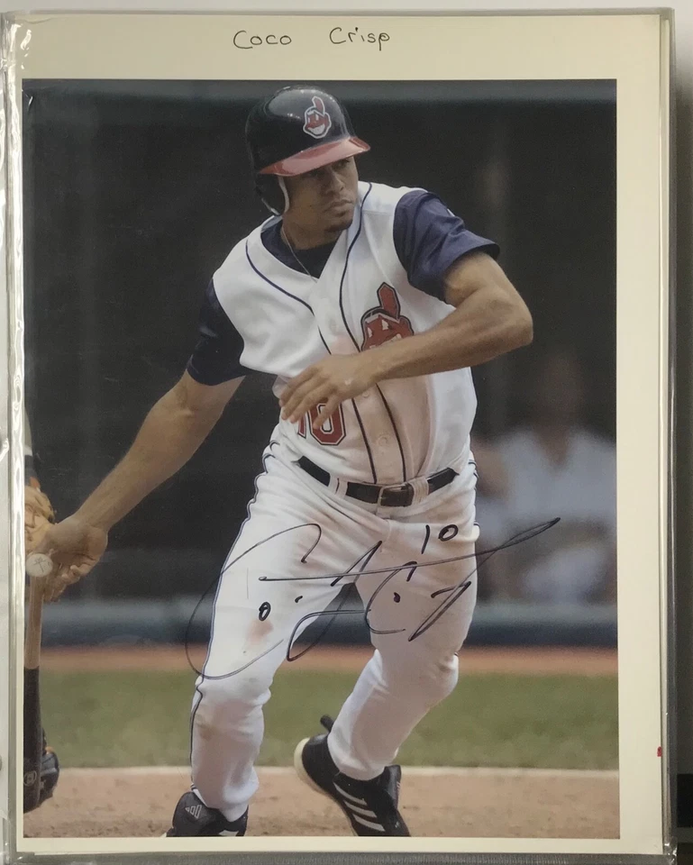 Cleveland Indians Coco Crisp Autographed 8x10 Color Action Photo - Image 1 of 1
