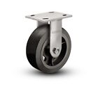 16MR06201R 6" x 2" Albion Rigid Plate Caster, Rubber Wheel, 500 lbs Capacity