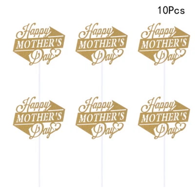 10PCS Cupcake Picks for Mother s Day cake decorations Mothers Day Cake Topper - Image 1 of 4