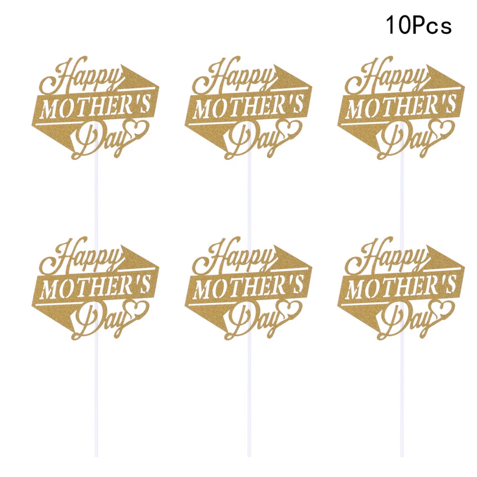 10 PIEZAS Selecciones de Cupcakes para Decoraciones de Pasteles Día de la Madre Decoración de Pasteles Día de la Madre Foto 1 de 4