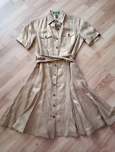 Ralph Lauren Kleid 💯 Leinen Neuwertig Mit Seitentaschen - Bild 1 von 9