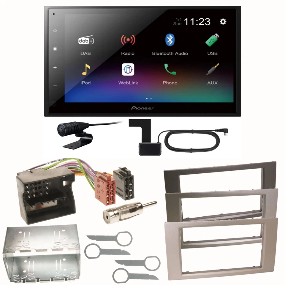 Pioneer DMH-A340DAB DAB+ Bluetooth Einbauset für Ford Focus Fusion Galaxy S-Max - Bild 1 von 1