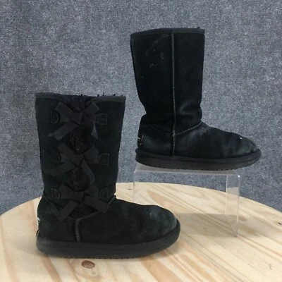 Koolaburra by UGG Boots Youth 1 Victoria Tall Shearling Black Comfort Mid-Top - Изображение 1 из 4