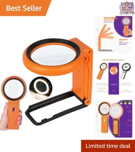 Magnifying Glass Glass 30X 40X Lighted Handheld Stand for Seniors Reading Coin - Picture 1 of 8