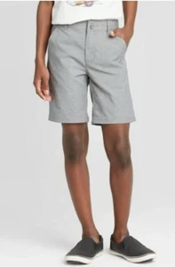Cat & Jack Boys Gray Flat Front Quick Dry Shorts - Picture 1 of 1