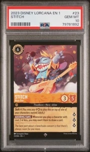 Stitch Rock Star 23/204 NON-FOIL Super Rare 2023 Disney Lorcana PSA 10 GEM MT - Picture 1 of 2