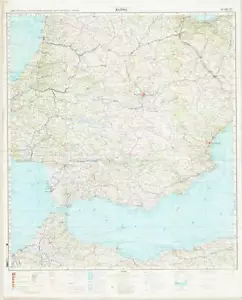 Mappa topografica militare sovietica russa - MADRID (Spagna), 1:1 000 000, ed. 1988 - Foto 1 di 6