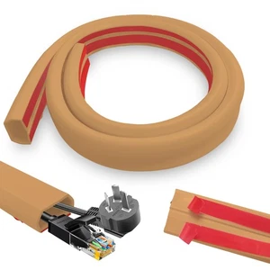Passe-câble PVC Flexible 3 m - 25 mm x 14 mm - Autocollant - Pour Cacher Câbl... - Afbeelding 1 van 7