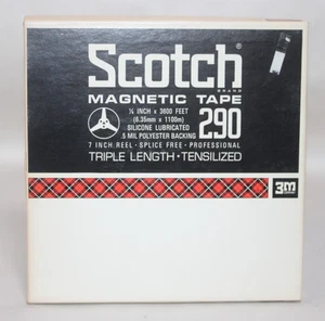 Vintage Scotch 290 Magnetic Recording Tape – 7" Reel – 3600 ft – Triple Length - Picture 1 of 3