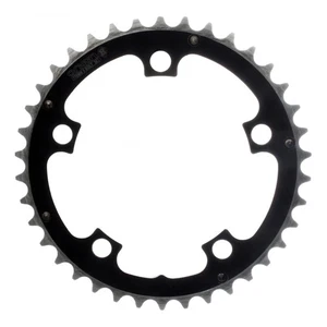 Alloy Ramped Chainrings, 110mm x 38t, Black/Silver - Picture 1 of 1