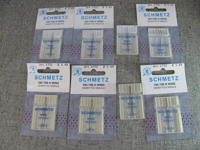 8 agujas de máquina de coser Schmetz dobladillo 130/705 ala H tamaño 100/16 Foto 1 de 4