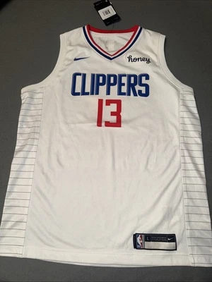 NBA LA Clippers Nike White #13 Paul George Jersey Youth Size Large NWT $89 Msrp - Image 1 of 4