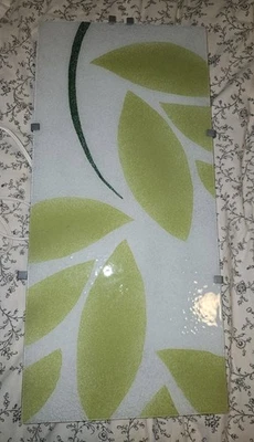 IKEA Zen Green Leaf  Wall Glass Panel Light Box Lamp GYLLEN 22” Sconce. - Image 1 of 3