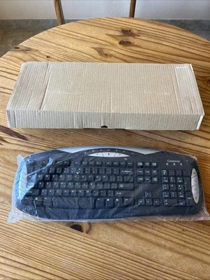 Brand New Gateway Keyboard KB-0401 PS2 Wired Black Multi Media Keys ￼ - Image 1 of 4