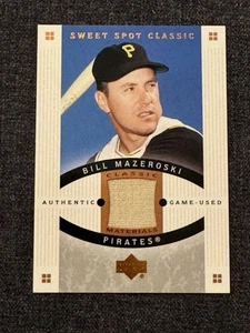 2005 UD SWEET SPOT CLASSIC BILL MAZEROSKI GAME USED GU RELIC JERSEY PIRATES HOF - Picture 1 of 2