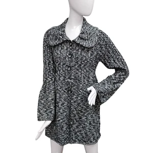 Style & Co. Strickpullover schwarz-weiß meliert Größe L lange Glockenärmel - Bild 1 von 12