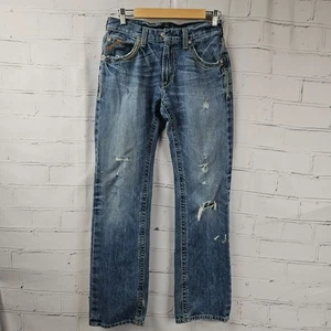 Ariat 5 Pocket Worn Jeans Denim Pants Mens 30x34 Holes Used Casual Cowboy Work - Picture 1 of 11