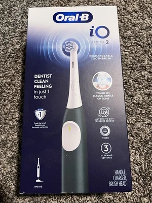 Oral-B iO Series 2 Electric Toothbrush Green Micro Vibrations Pressure Sensor - Image 1 of 3