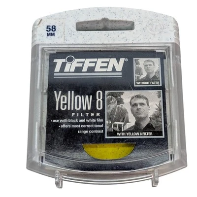 Tiffen Yellow 8 Glass Lens Filter 55MM Black And White Film USA Open Package - Image 1 of 4